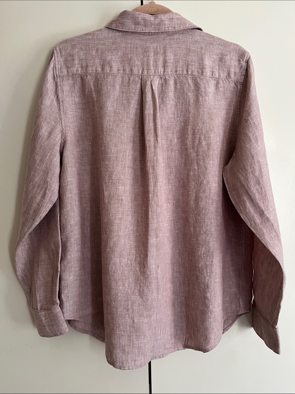 Quince 100% Linen Button-Up Shirt- Limited Edition Pink Chambray- Women’s Large - Picture 8 of 8